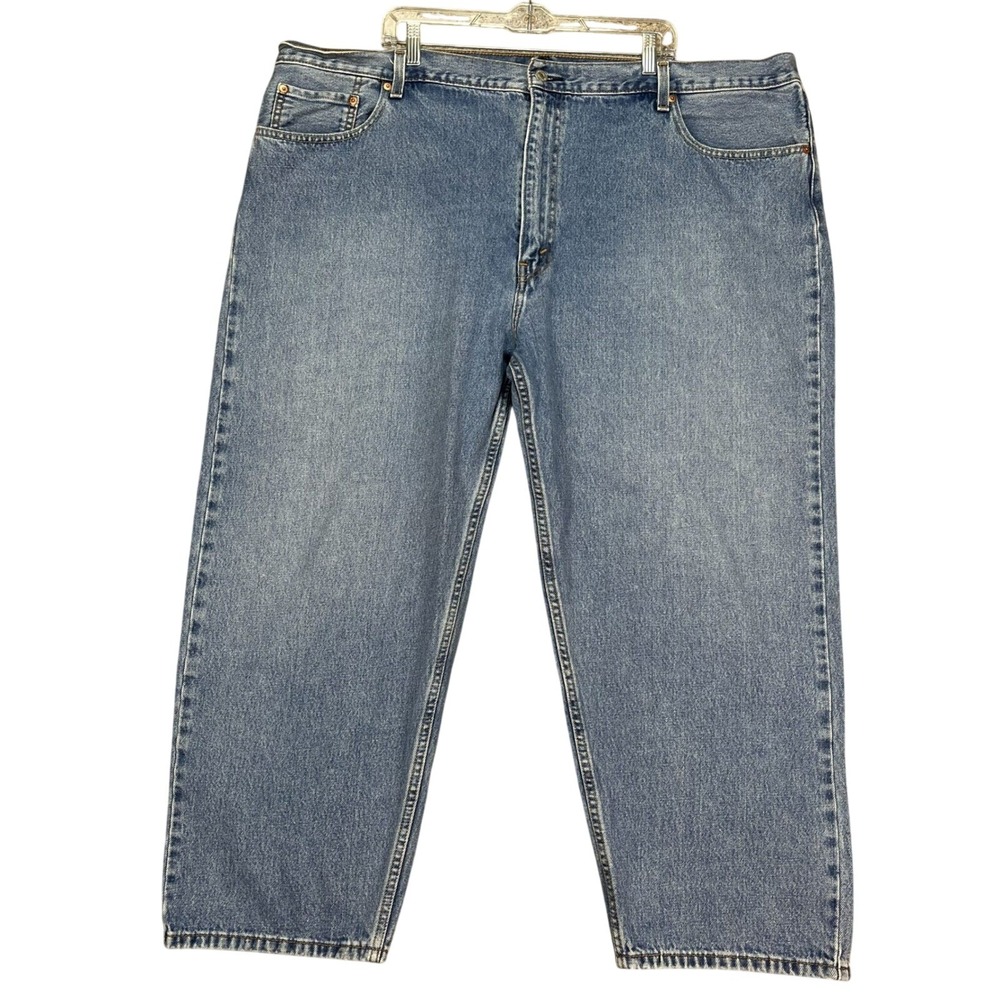 Levis 550 Jeans Mens 48x29 Medium Blue Denim Straight Leg 5 Pocket Classic EUC